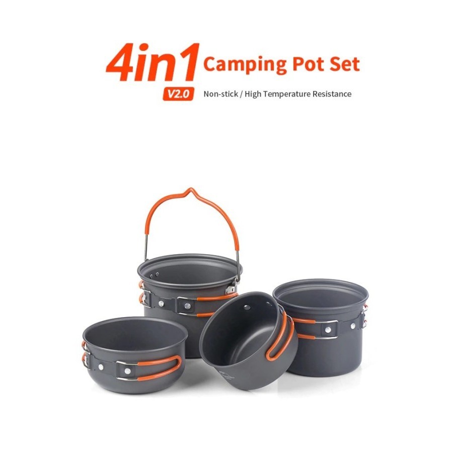 Cooking Set / Nesting Panci Wajan Camping Naturehike Nh18T018-G