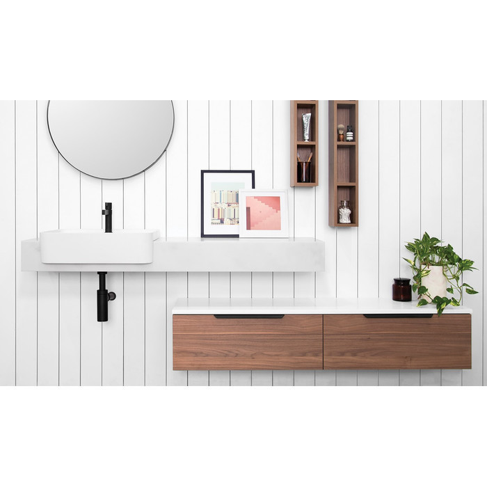 Classica Italiano Art Basin Kamar Mandi Keramik Semi Tanam Kotak Putih