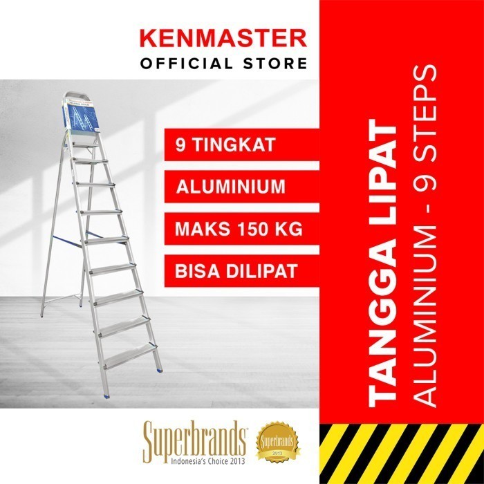 Kenmaster Tangga Lipat 9 Step Alumunium Km-109 Type - Tngg015