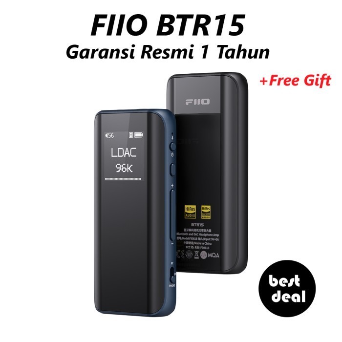 Fiio Btr15 Portable Bluetooth Headphone Amplifier Dac (New Btr5) Termurah Terlaris Promo