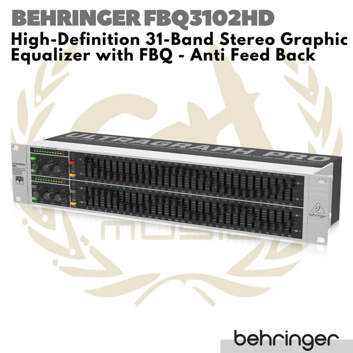 Behringer Ultragraph Pro Fbq3102Hd 31 Band Graphic Equalizer With Fbq