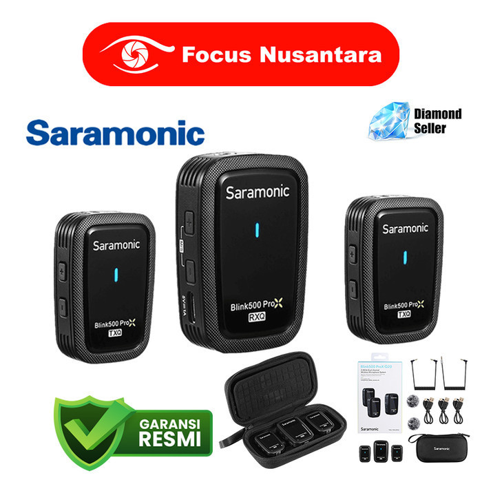 Saramonic Blink 500 Pro X Q20 Txq+Txq+Rxq Wireless Mic For Camera & Hp