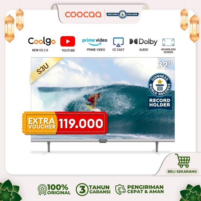 Coocaa 32 Inch Digital Smart Tv (Model : Coocaa 32S3U)