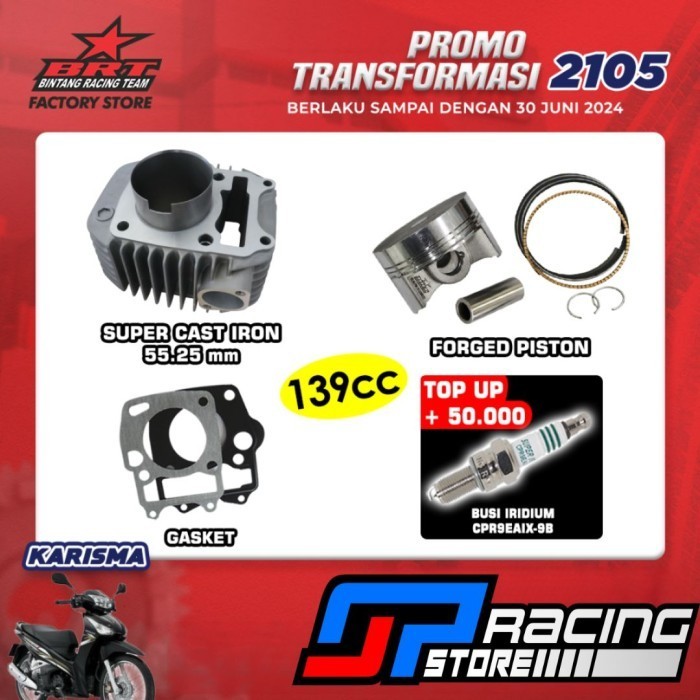 Paket Bore Up Karisma - Blok Piston 55.25 Mm - Brt Promo 2105