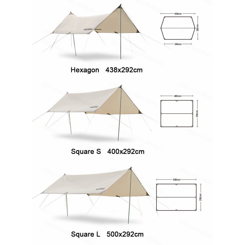 Flysheet Girder Shelter Naturehike Nh20Tm006 Shelter Tenda Camping