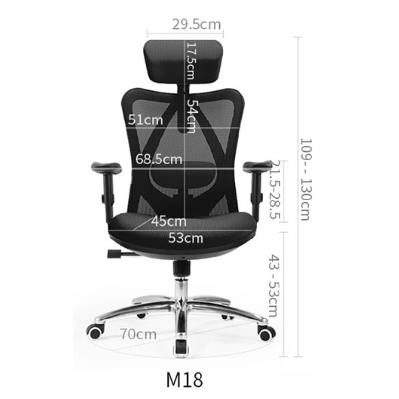 Sitstand Office Chair Kursi Kerja Kantor Ergonomic Bangku Gaming M18