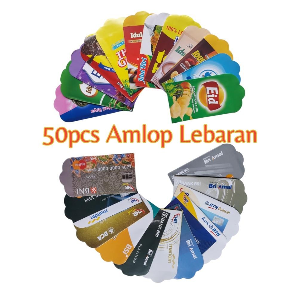 

New Arrival Amplop Lebaran 50 Lembar Angpau Idul Fitri Ukuran 7X11 Cm Qc Pass
