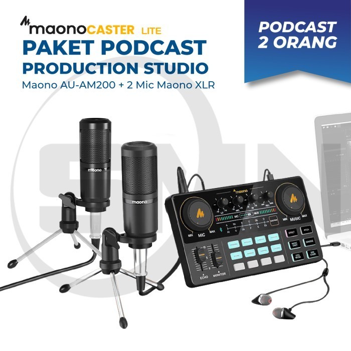 Paket Podcast 2 Orang Maono Am200 Pemula Streaming Podcasting