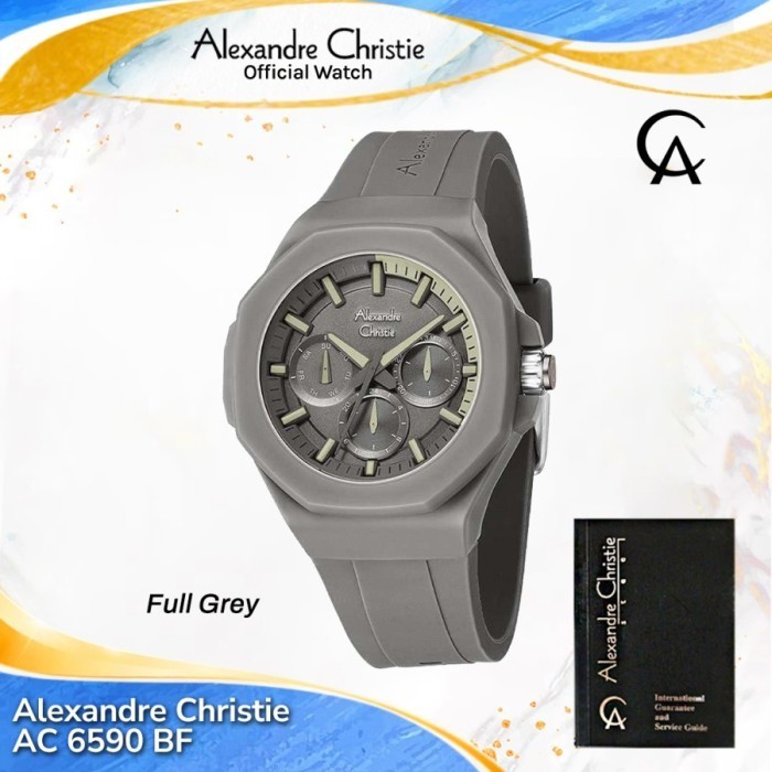 Alexandre Christie Wanita Ac 6590 Bf Ac 6590 Ac6590Bf Rubber Strap