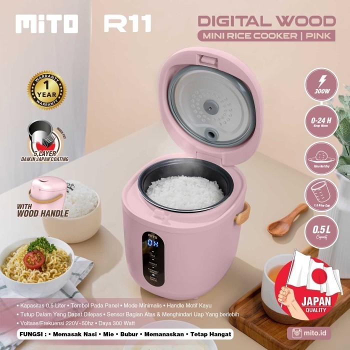 Mito R11 Premium Digital Mini Rice Cooker 0.5 Liter