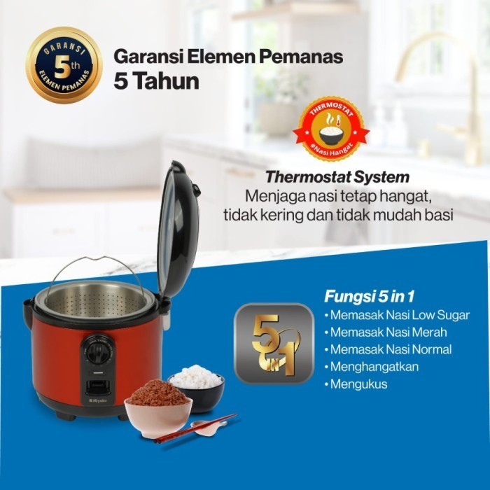 Miyako Rice Cooker Low Sugar 1.8L Mcm-721Lst Mcm 721 Lst 721Lst