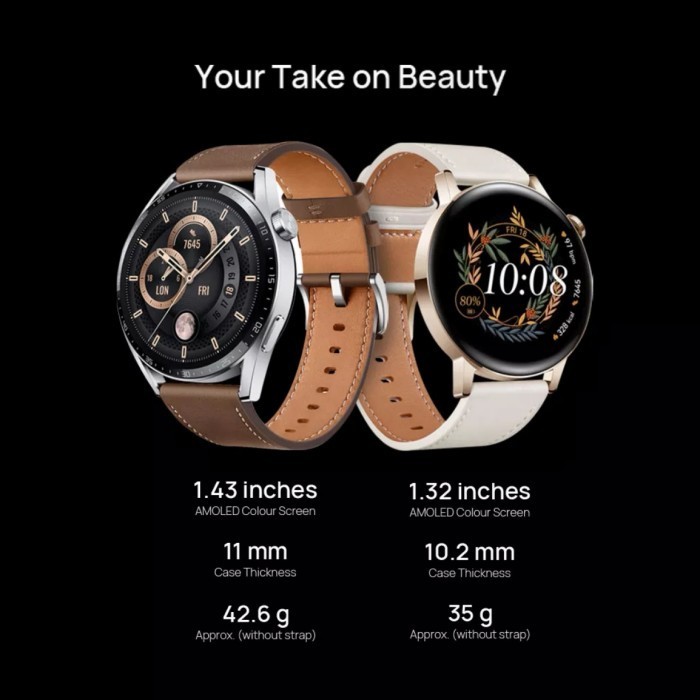 Huawei Watch Gt3 Gt 3 Brown 42Mm Garansi Resmi