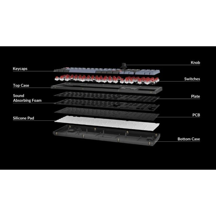 Keychron V6 Qmk Custom Fully Assembled Knob - Carbon Black