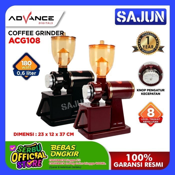 Advance Coffee Mill Grinder Acg-108 Mesin Giling Kopi Elektrik Acg108