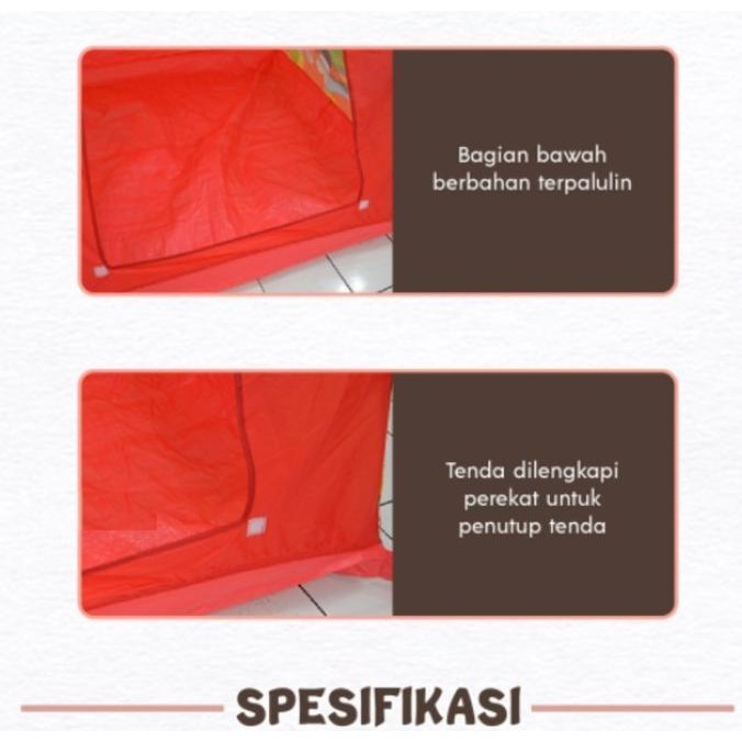 Tenda Anak Karakter Spiderman Model Camping Indoor Outdoor