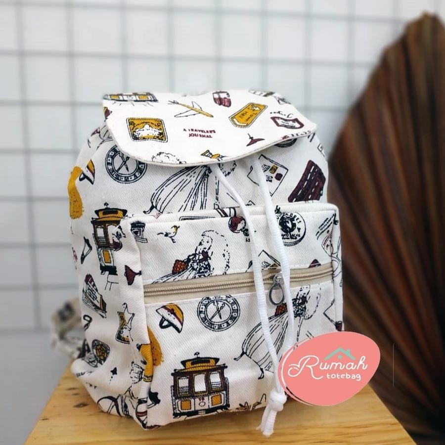 PREMIUM RANSEL SERUT FASHION //tas kanvas - tas ransel wanita - tas wanita - tas lucu - cewe MURAH