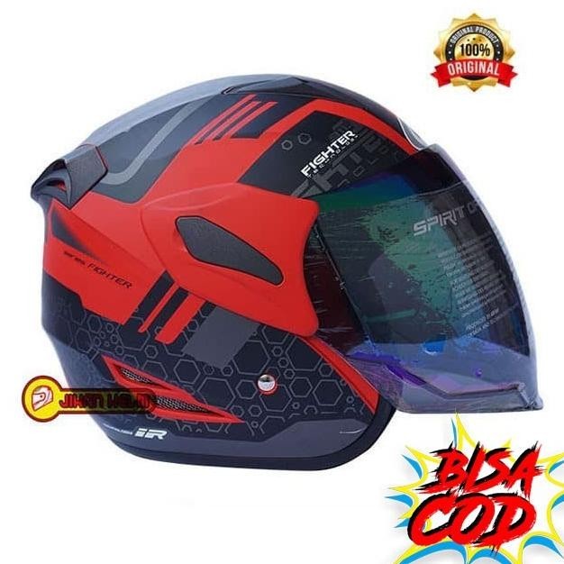 HELM / HELM GM / HELM GM FIGHTER 911 BLACK RED SILVER TERLARIS