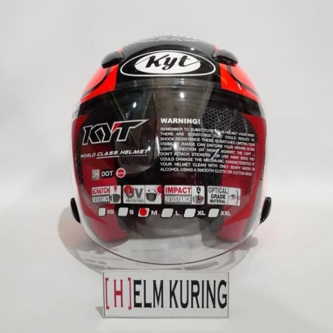 HELM KYT DJ MARU MOTIF 14 BLACK/ORANGE FLUO