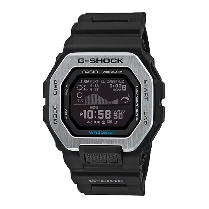 Casio G-Shock G-Lide Gbx-100-1Dr Men Black Digital Dial Black Resin Termurah Terlaris Promo