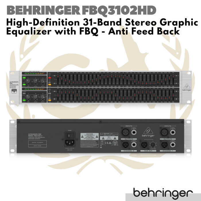 Behringer Ultragraph Pro Fbq3102Hd 31 Band Graphic Equalizer With Fbq Termurah Terlaris Promo
