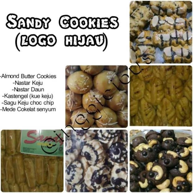 Diskon Kue Kering Sandy Cookies (Label Hijau) 250Gr - Nastar, Sagu Keju Cokelat, Mede Coklat, Almond, Putri Salju Kue Sandy Logo Hijau
