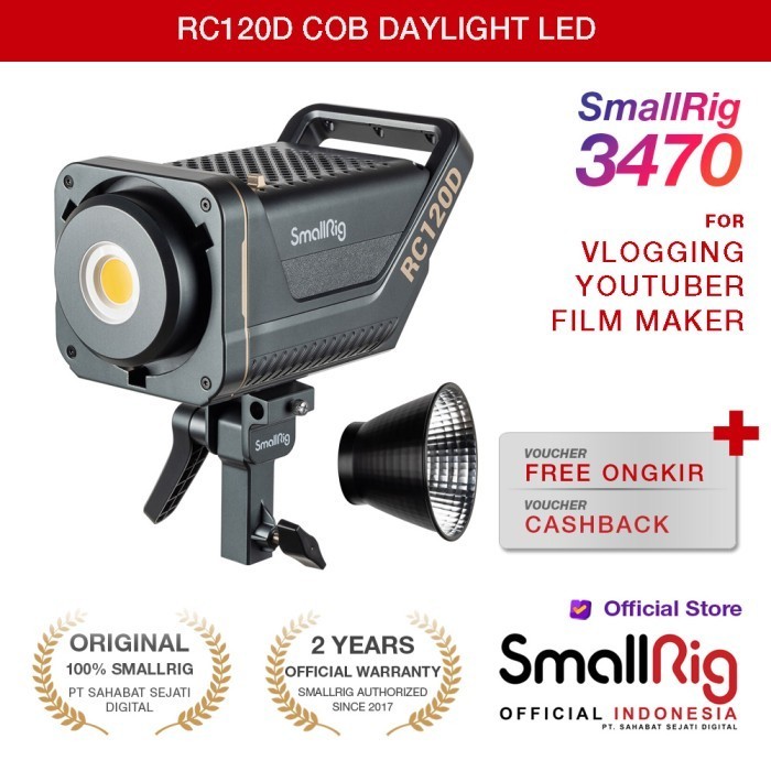 Smallrig Compact Standard Bowens Mount Rc 120D Cob Light 3470