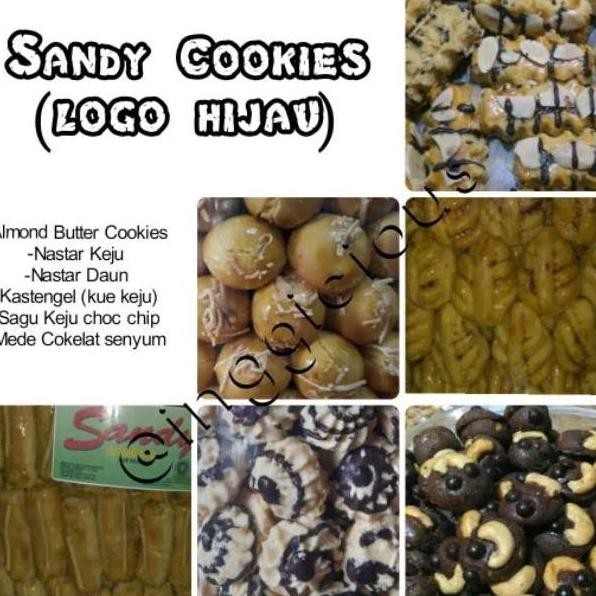 Terlaris Kue Kering Sandy Cookies Kiloan (Label Hijau) 250Gr -Nastar, Sagu Keju