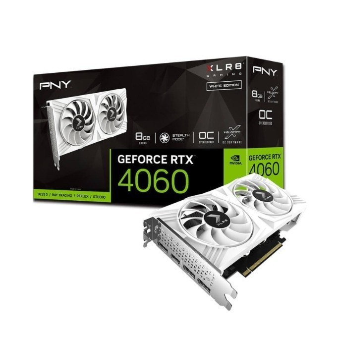 Pny Rtx 4060 Verto White 8Gb Gddr6 - Dual Fan - White