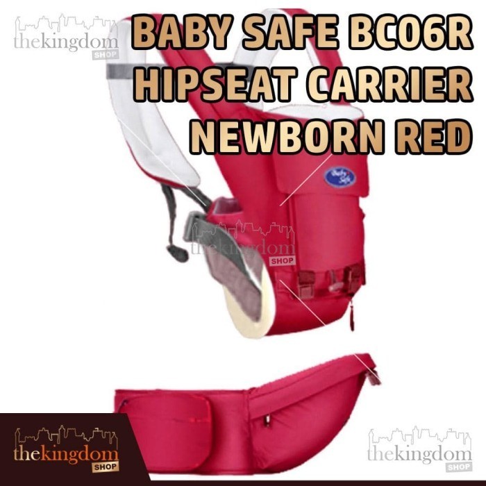 Baby Safe Bc06R Hipseat Carrier Newborn Red Gendongan Multifungsi Termurah Terlaris Promo