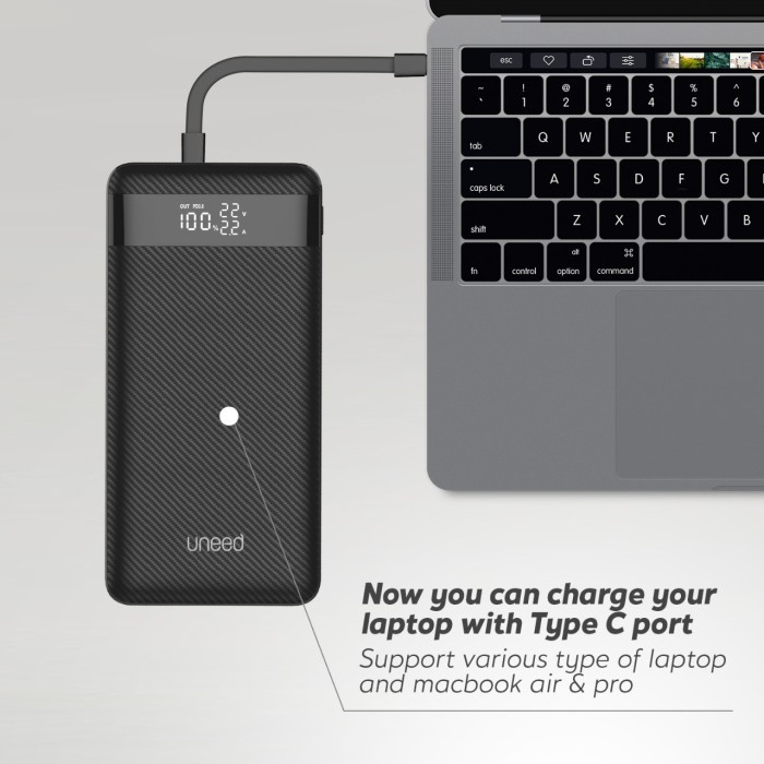 Uneed 20000Mah Powerbank Support Laptop 45W Qc 4.0 Pd 3.0 Pps - Upb152 Termurah Terlaris Promo