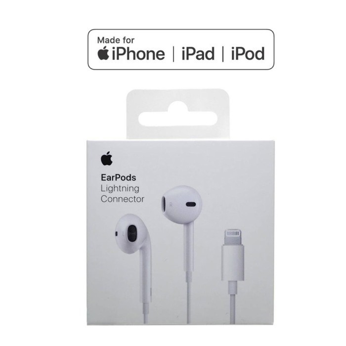 Apple Earpods Lightning Connector Headset Earphone Iphone Original Termurah Terlaris Promo