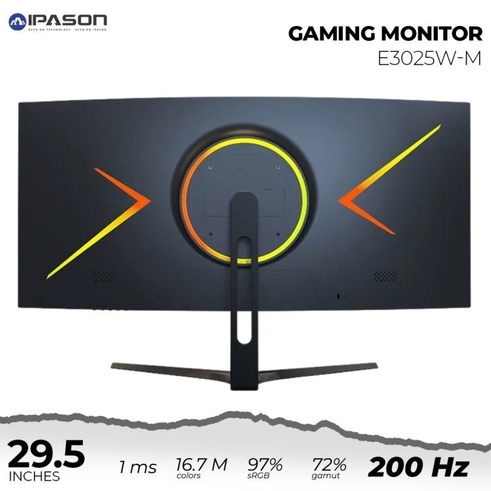 Ipason Curved Gaming Monitor E3025W-M 29.5-Inch 200Hz Freesync Fhd