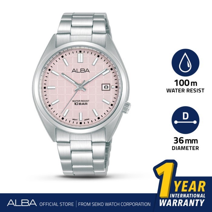Jam Tangan Alba Unisex Silver Alba Gelato Ag8M43 Quartz Ag8M43X1