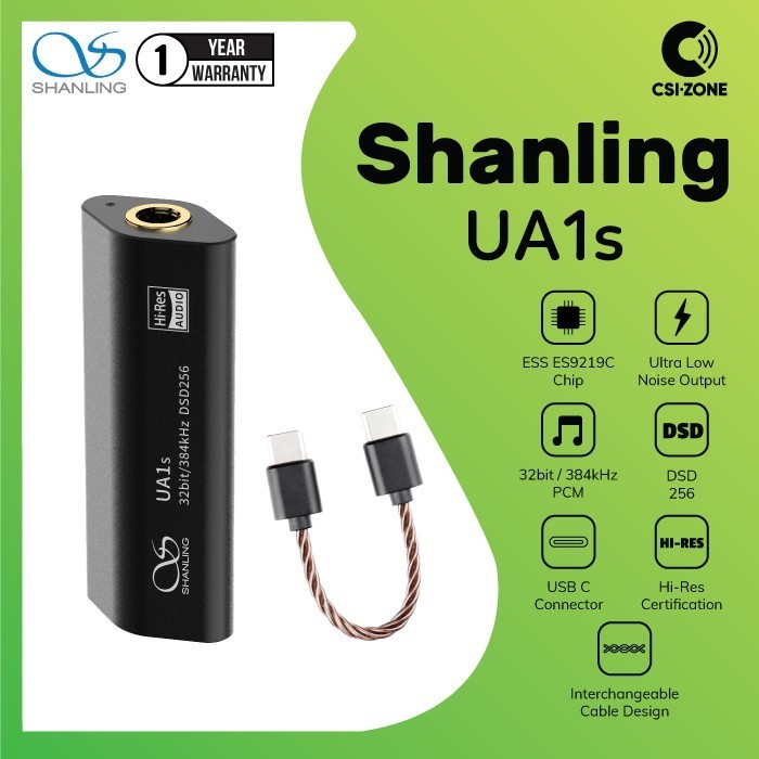 Shanling Ua1S Portable Usb Type C Dac & Amplifier