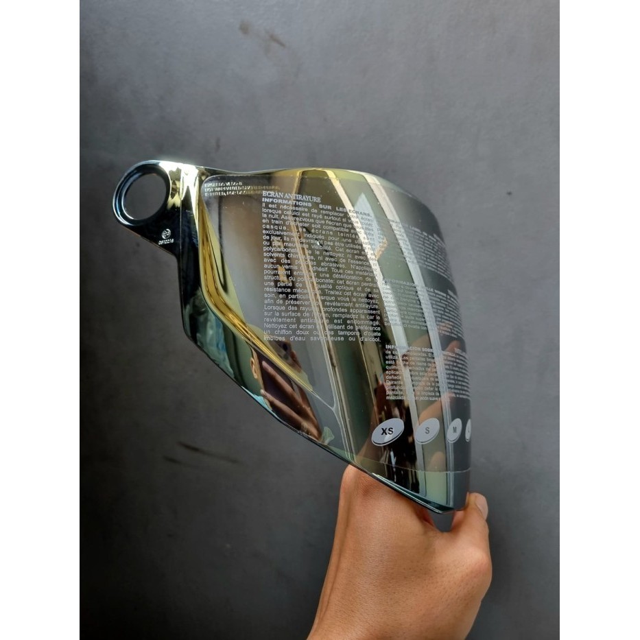 Zeus Zs-205 White Half Face Double Visor