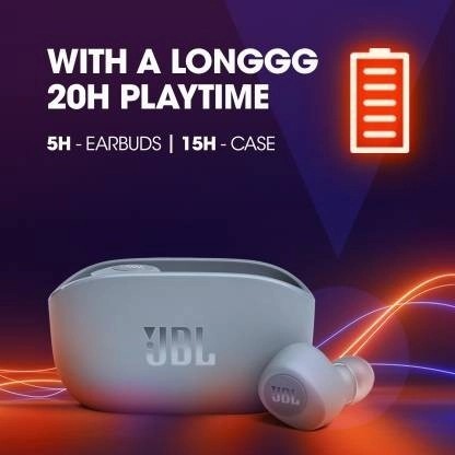 Jbl Wave 100 Tws / Wave 100Tws / Wave100 Tws True Wireless Earbuds Termurah Terlaris Promo