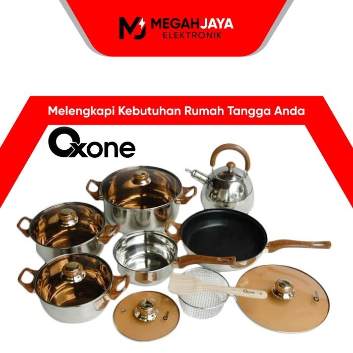 Oxone Wajan Panci Set Ox-933 / Ox933 / Ox 933 (12+2 Pieces) Termurah Terlaris Promo