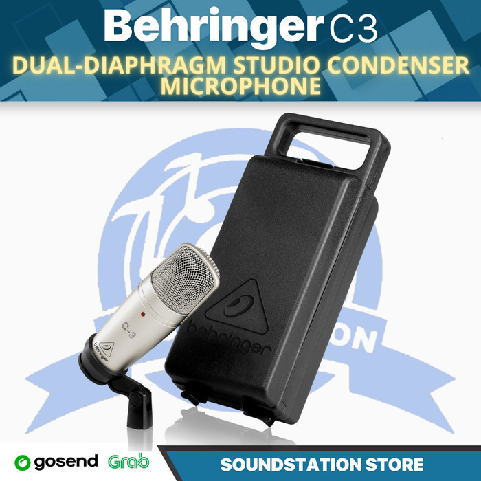 Behringer C3 Dual-Diaphragm Studio Condenser Microphone Mic Rekaman