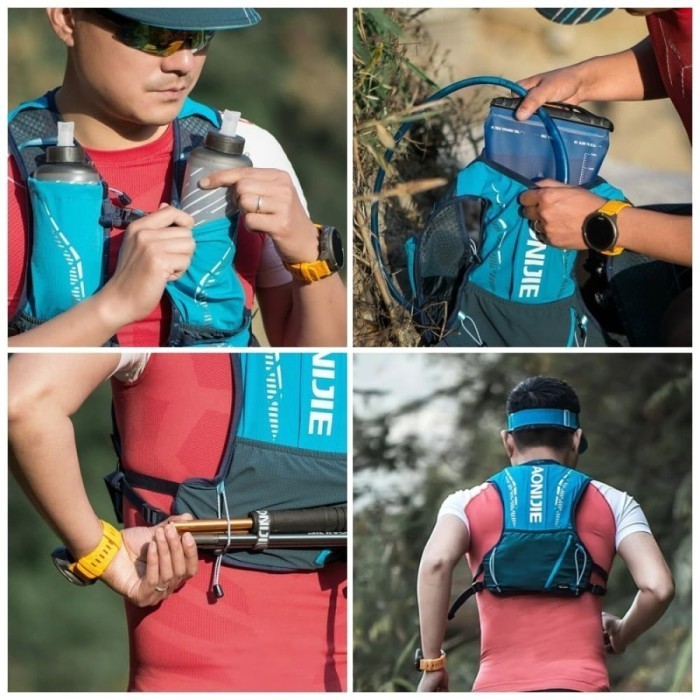 Aonijie C9102S Hydration Backpack Vest 5L Marathon Running - Blue