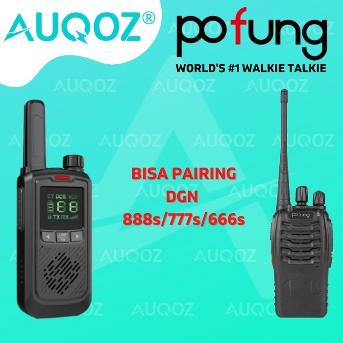 Auqoz X Pofung A8 Walkie Talkie 2 Pcs - Radio Ht 888S Pro Max 99Ch