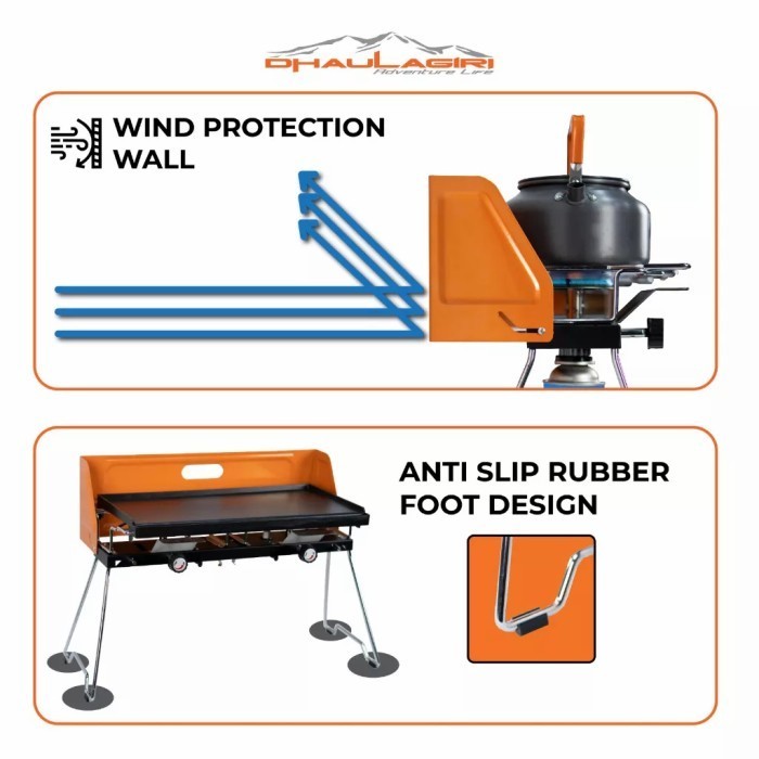 Dhaulagiri Camping Stove Twin Burner With Grill Plate