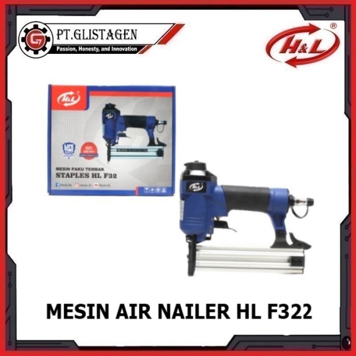 

Mesin Paku Tembak Lurus Stapler Air Nailer Staples Gun Angin HL F32