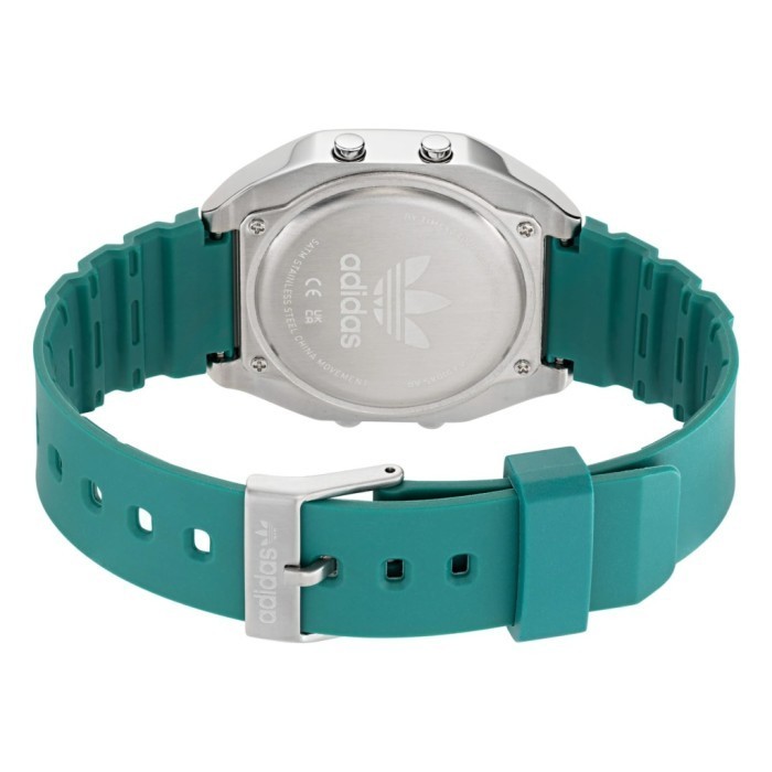 Adidas Original Aost22076 Digital Two Jam Tangan Unisex Green Vintage