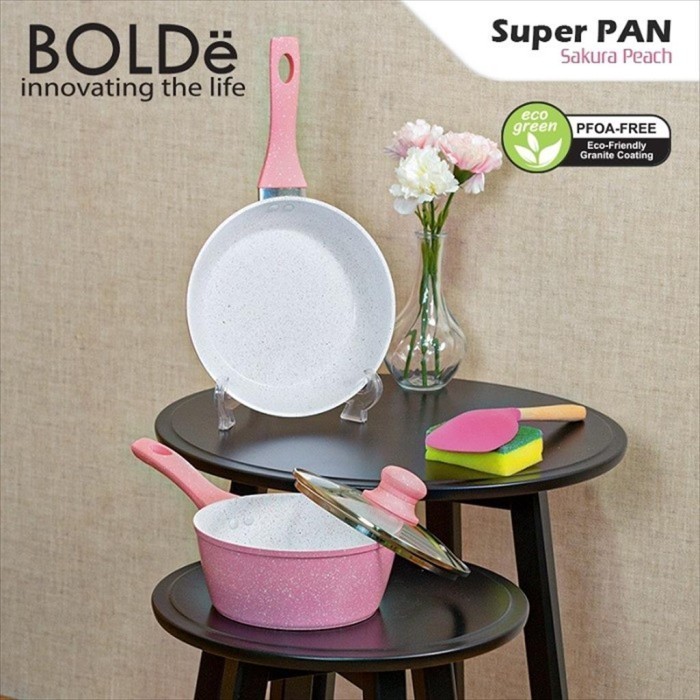 Bolde Sakura Peach Pan Set 5 Pcs Anti Lengket