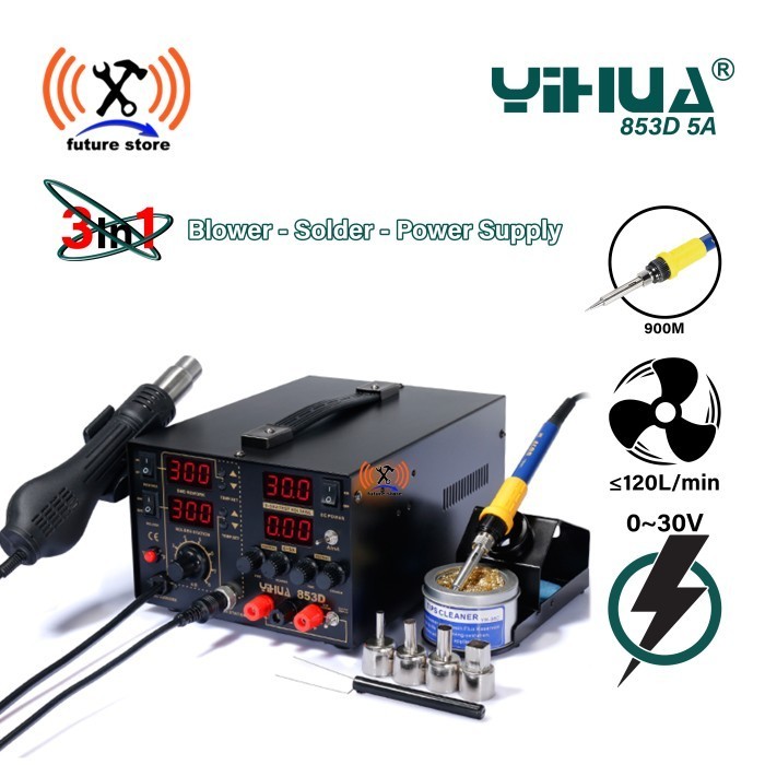 Yihua 853D 5A Blower - Hot Air Gun - Soldering - Power Supply Original