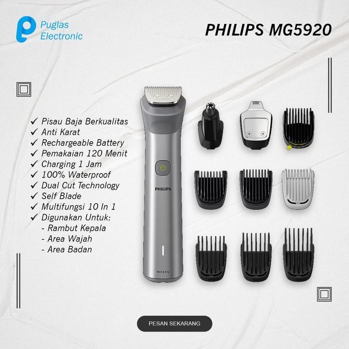 Alat Cukur Elektrik Philips MG5920 Mesin Pencukur Jenggot Kumis Rambut