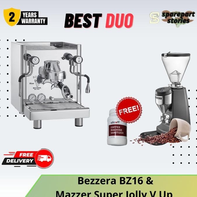Best Duo Mesin Kopi Espresso Bezzera Bz16 & Mazzer Super Jolly V Up Atlisstore