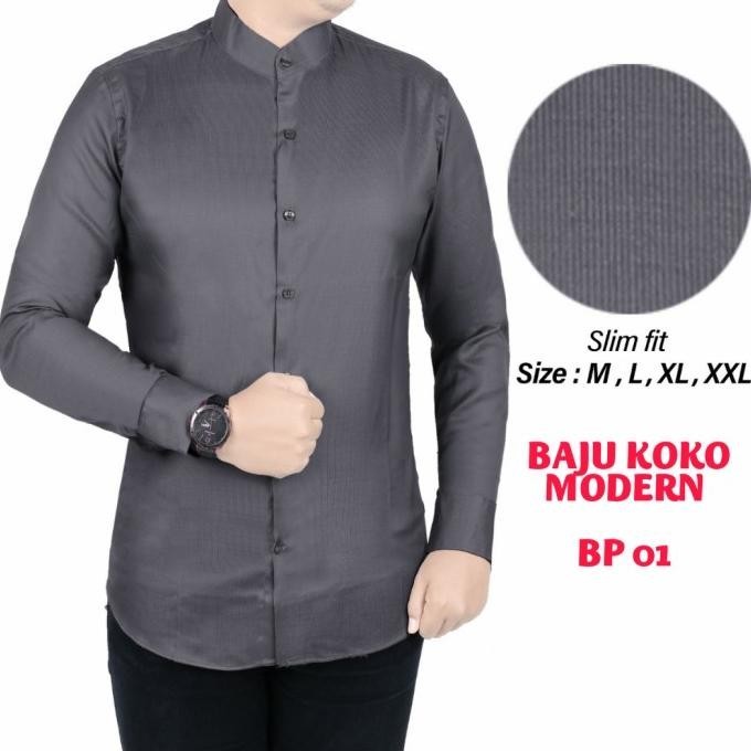 Baju Koko Pria Slim Fit / Kemeja Koko Pria Slim Fit Bp01