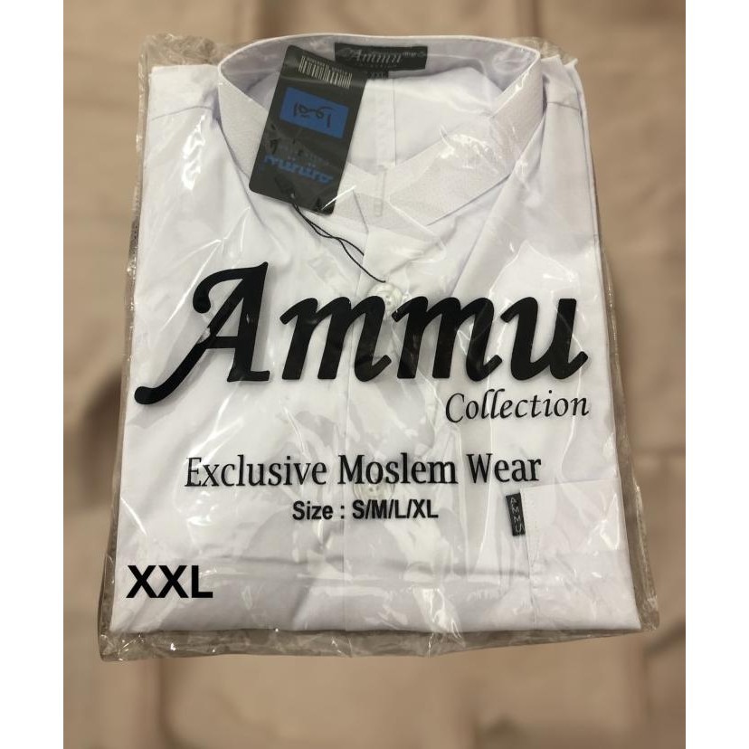 Baju Koko Ammu Collection Haibah Original (Xxl) Warna Putih