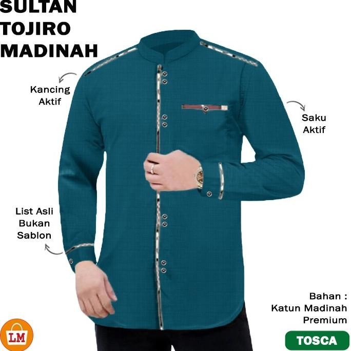 Baju Koko Pria Muslim Sultan Tojiro Madinah Katun Premium M-3Xl /31662